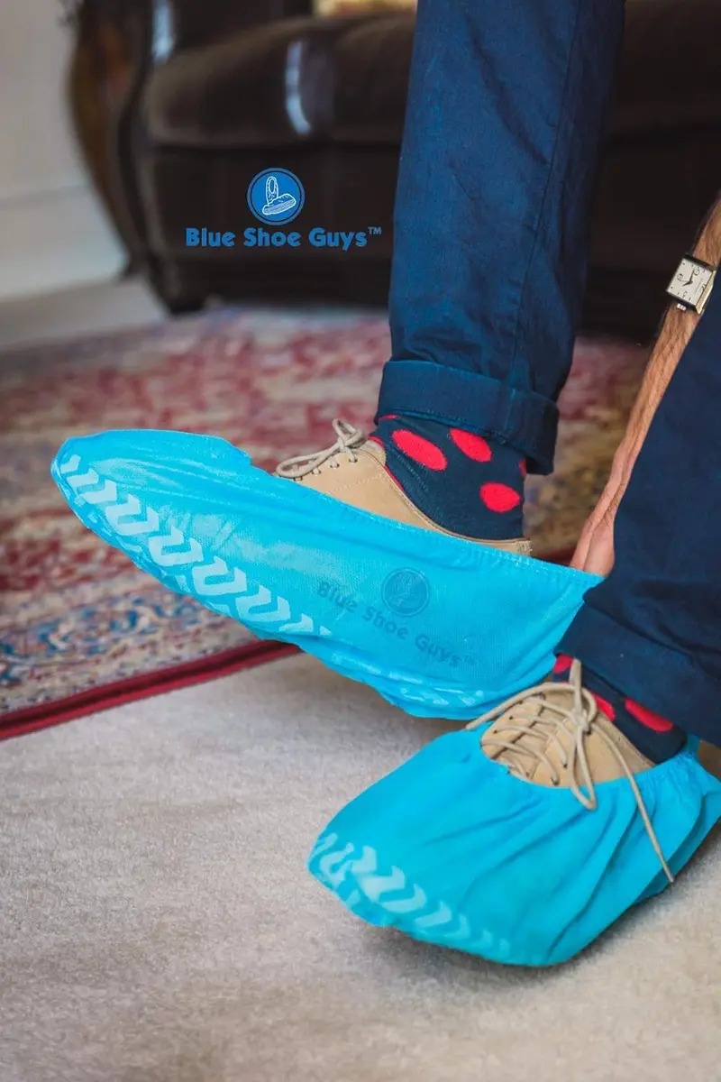 Blue Shoe Guys Premium Disposable Boot & Shoe Covers 200 Pack | Durable, Non-Slip, Water Resistant, Recyclable for Indoor & Outdoor Use - view 6