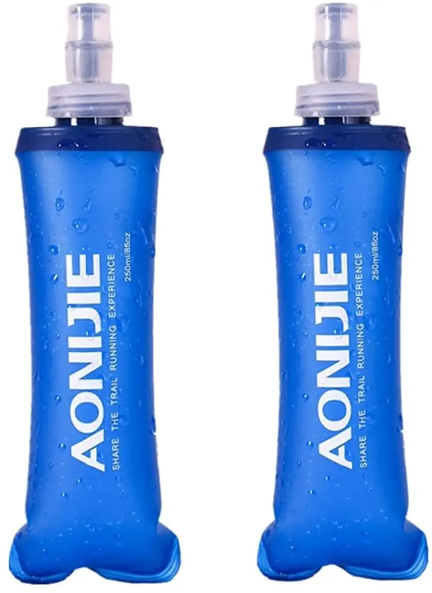 AONIJIE Foldable Soft Flask Water Bottle 250mL (8.45 Fl Oz) 2-Pack | Lightweight & Collapsible for Running & Hiking - main product image