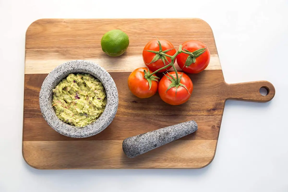 Kota Japan 6 inch (15.2 cm) Heavy Granite Mortar and Pestle Set, 2 Cup (473 ml) Molcajete | Authentic Indian Spice Grinder - view 6