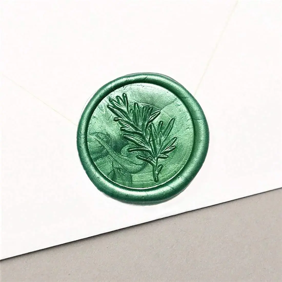 UNIQOOO Botanical Green Metallic Sealing Wax Sticks for Glue Gun, Pack of 8 | Low-Temp Compatible, Flexible & Mailable - view 4