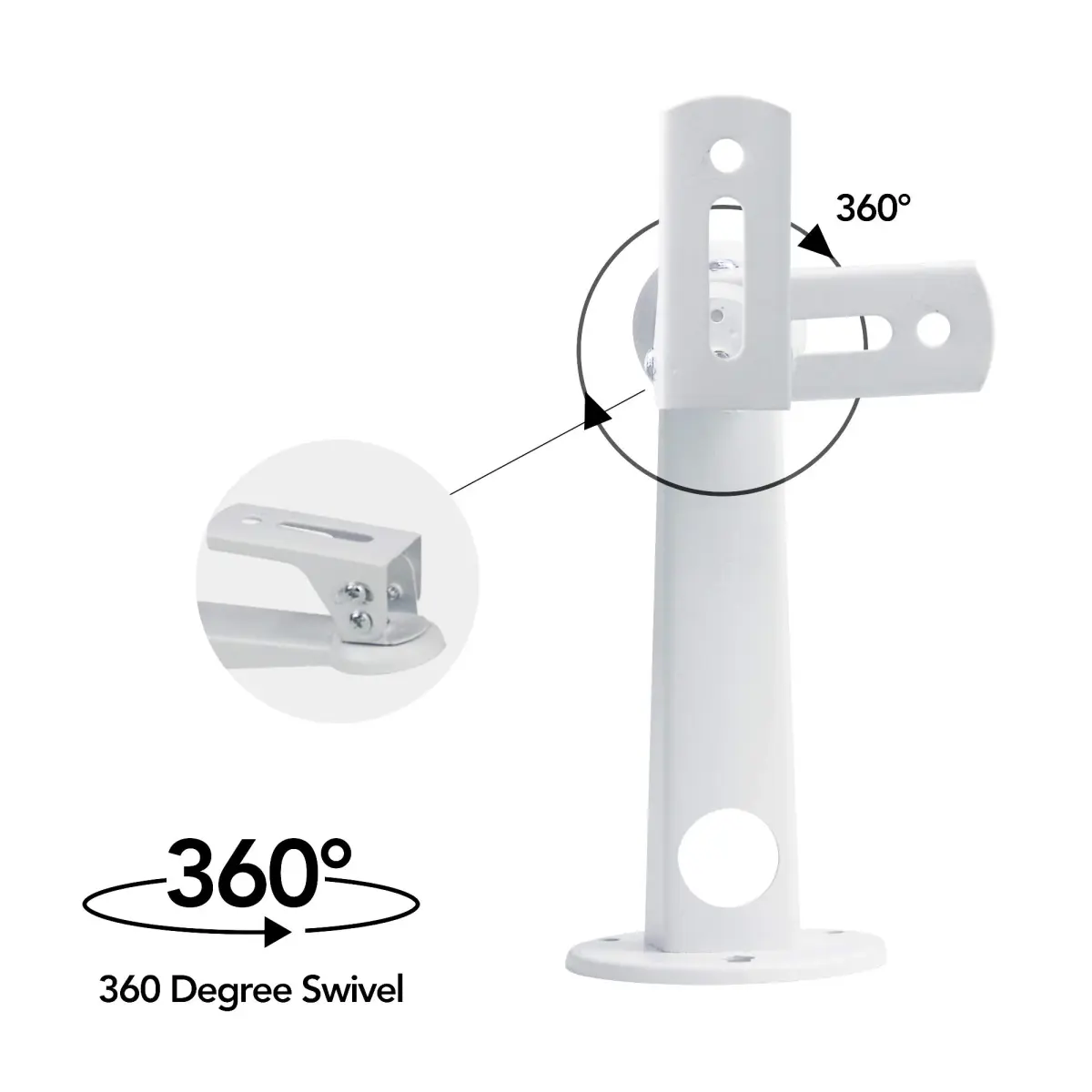 Drsn Mini Projector Wall Mount Bracket 20cm (7.87in) | Universal 360° Rotation, 8 lbs Capacity - view 3