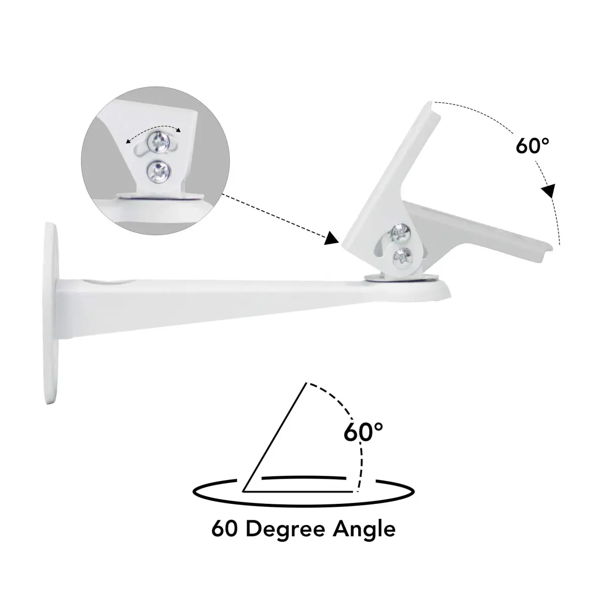 Drsn Mini Projector Wall Mount Bracket 20cm (7.87in) | Universal 360° Rotation, 8 lbs Capacity - view 4