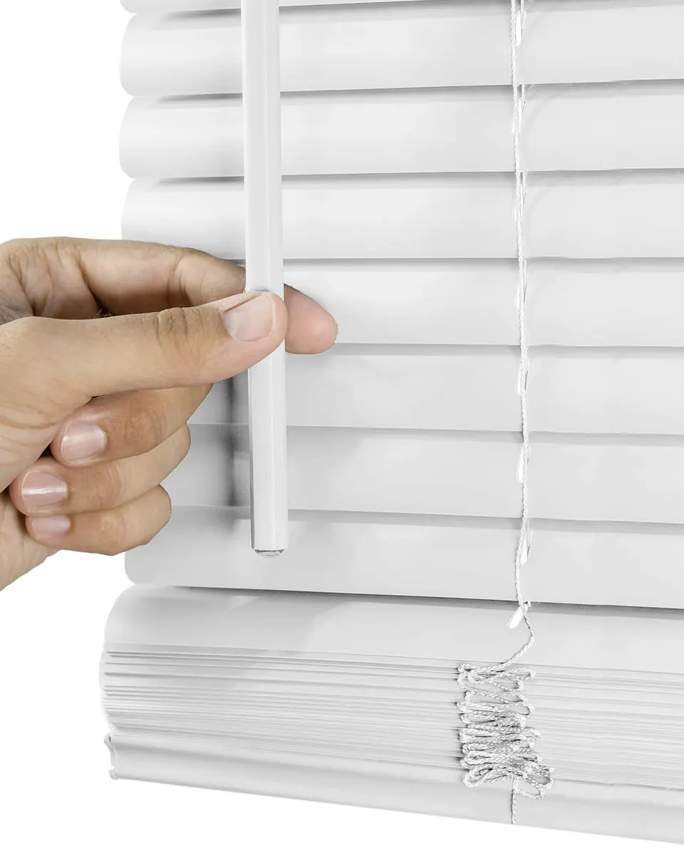 CHICOLOGY Cordless Vinyl Mini Blinds 80cm x 163cm (31"W x 64"H) | White Horizontal Window Blinds for Indoor Use - view 3