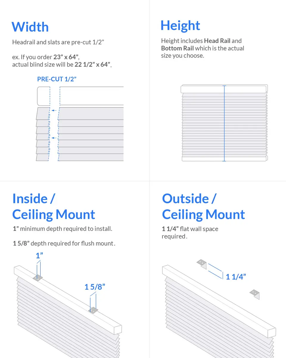 CHICOLOGY Cordless White Vinyl Mini Blinds 88cm (35"W) x 162cm (64"H) | Easy Install for Indoor Windows - view 7