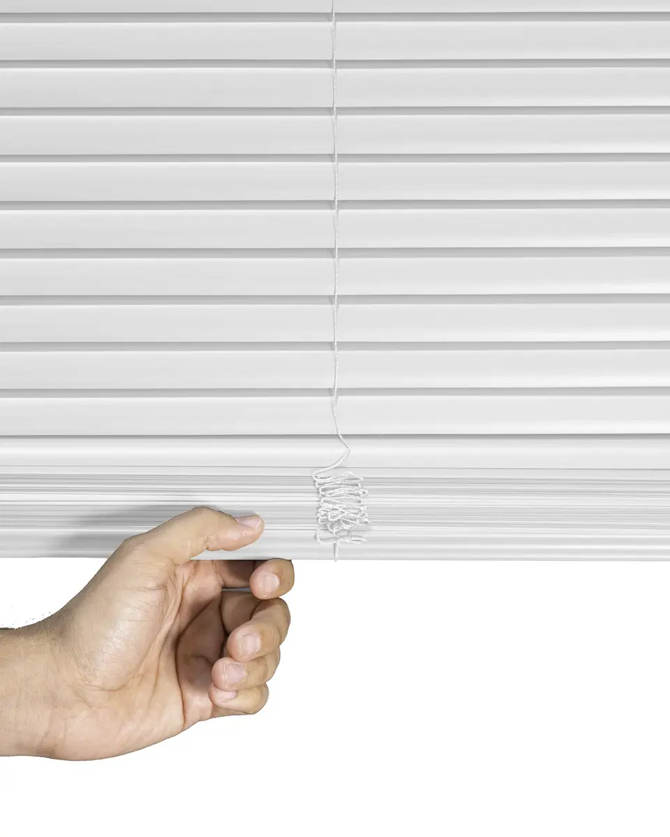 CHICOLOGY Cordless White Vinyl Mini Blinds 88cm (35"W) x 162cm (64"H) | Easy Install for Indoor Windows - view 4