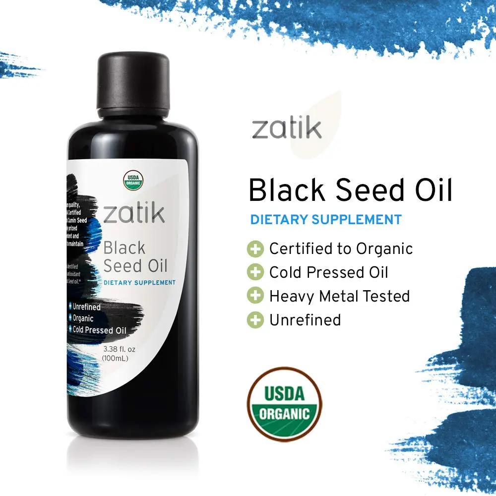Zatik Black Cumin Seed Oil 3.38 fl oz (100mL) | Organic Cold-Pressed Nutrient-Rich Oil - view 2