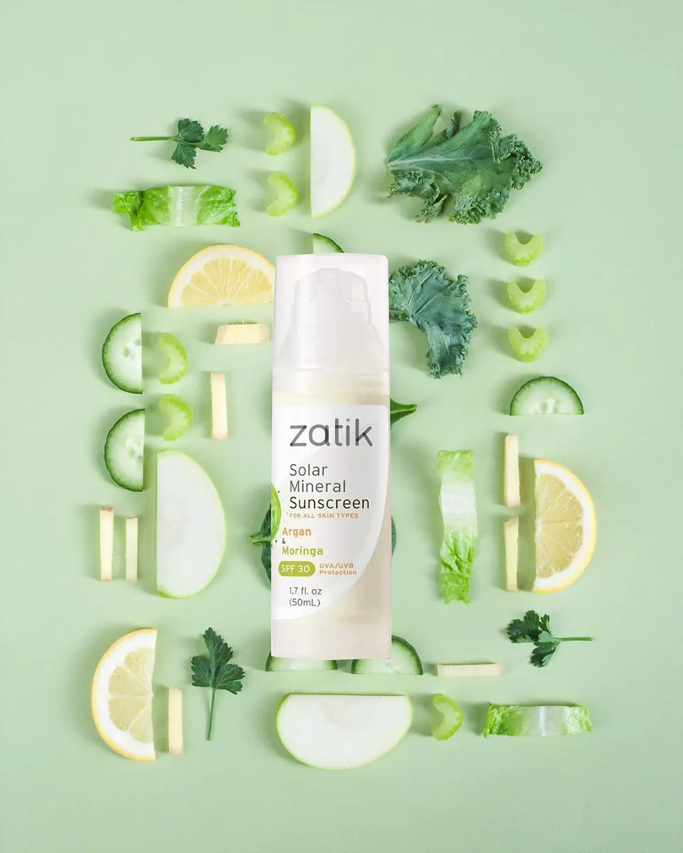Zatik Naturals Solar Mineral Sunscreen 1.7 oz | SPF 30, Non-Nano Zinc, Organic Extracts, Vegan, Water Resistant - view 7