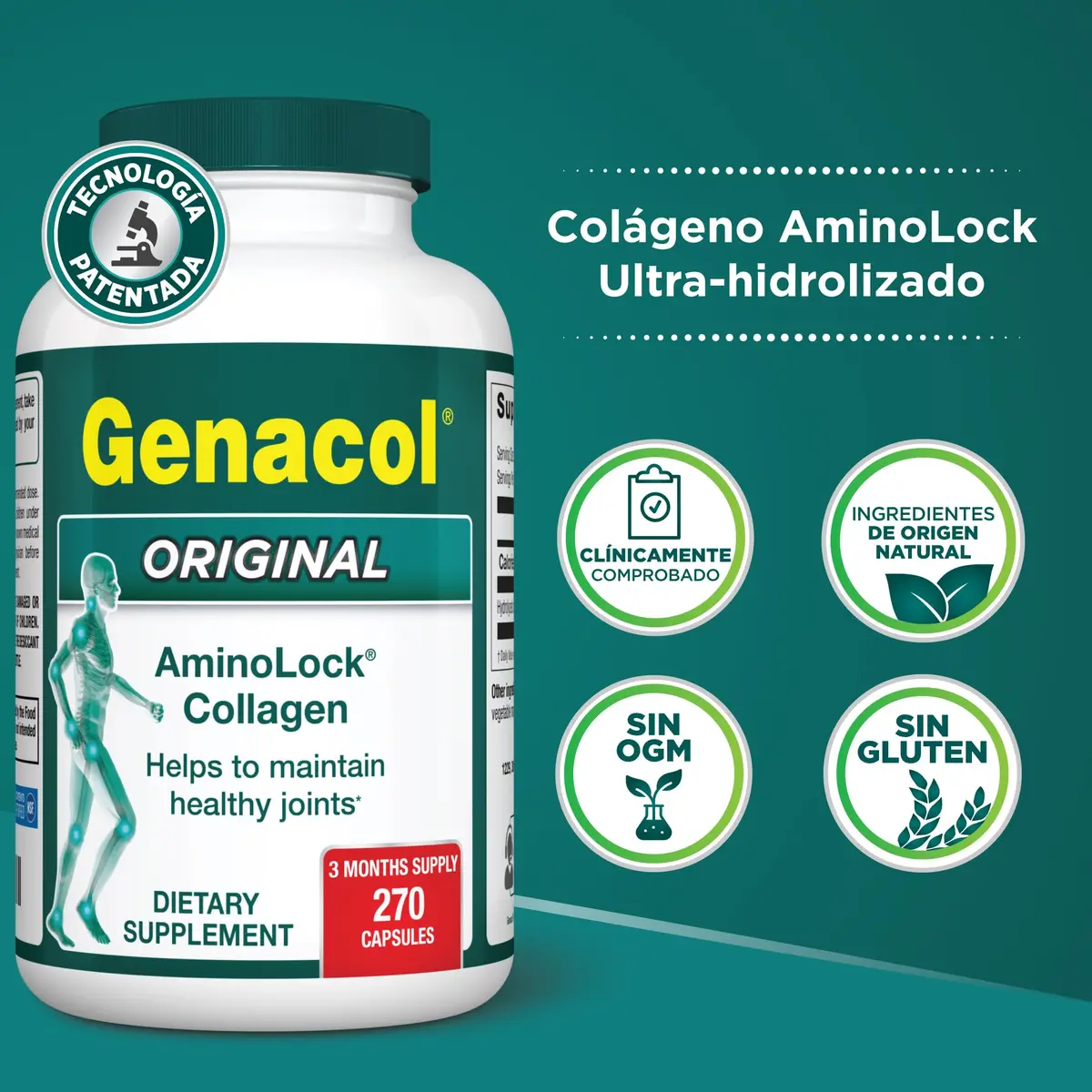 Genacol Original Hydrolyzed Collagen Joint Supplement 270 Count (90-Day Supply) | Clinically Studied for Joint Health - view 3