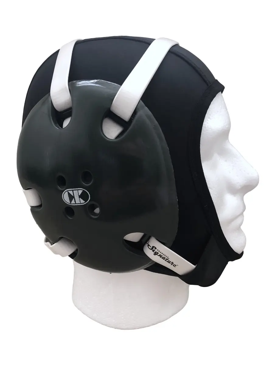 Alley Cats Wrestling Hair Cap Cover with Chin Strap, Black, One Size Fits Most | NFHS Compliant - view 3