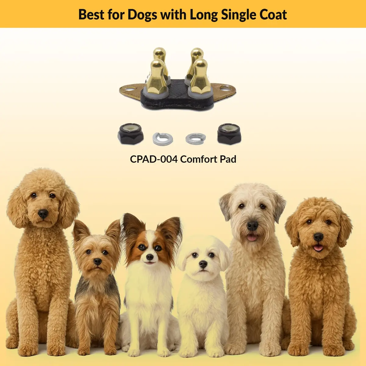E-Collar Educator CPAD-004 Long Hair Comfort Pad for Dog Training Collars | Fits RX-090, RX-120, RX-1000 Receivers - view 5