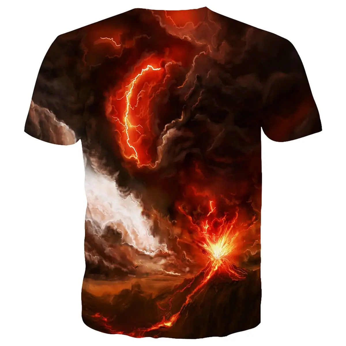 YAJOOEY Unisex Galaxy Print T-Shirt Crew Neck Regular Fit 3D Graphic (66cm/26in) | Vibrant Galaxy Design - view 2