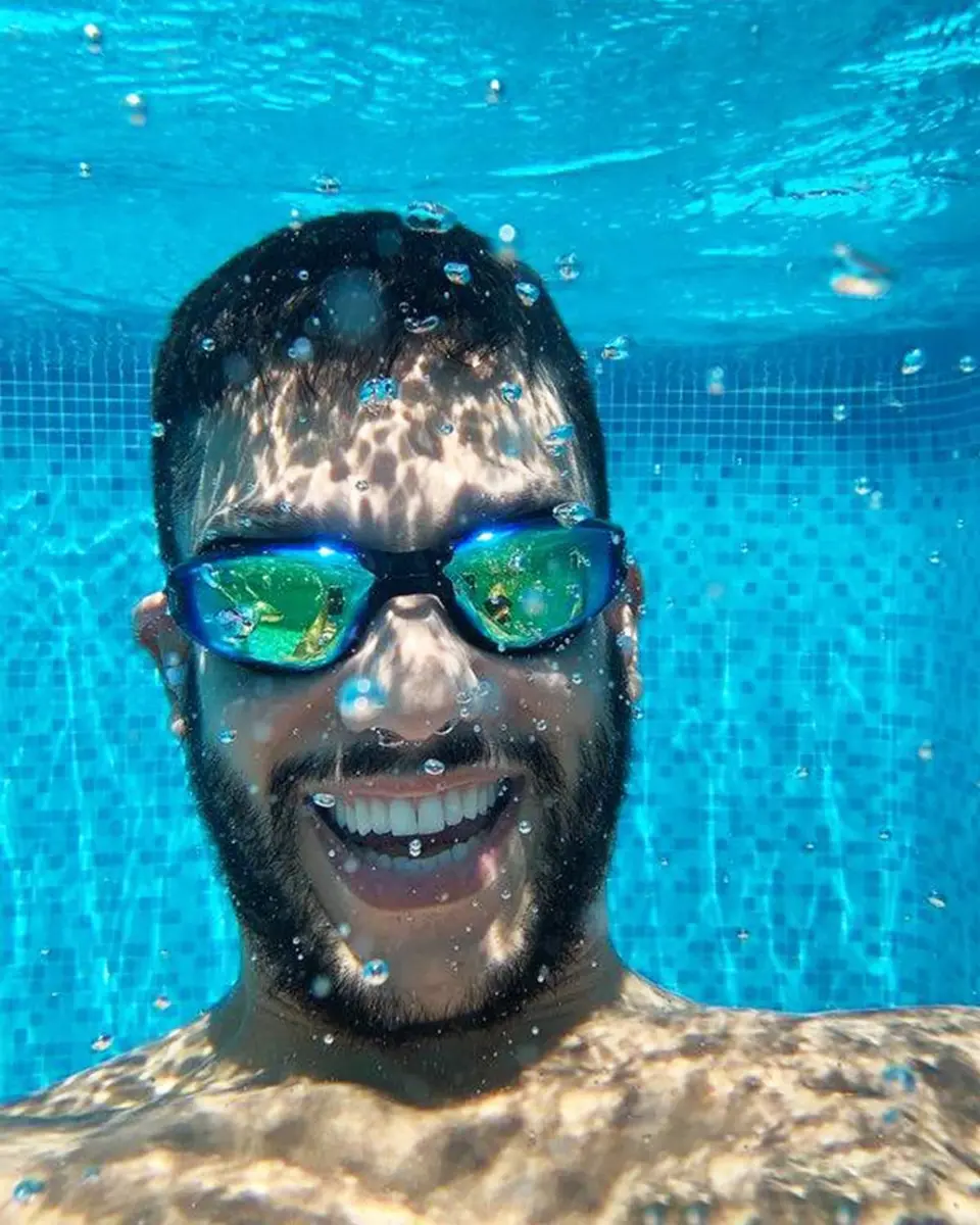Aegend Swim Goggles 2 Pack No Leaking Adult Men Women Youth UV Protection Anti Fog Aqua & Clear Black | Clear Safety Glasses - view 2