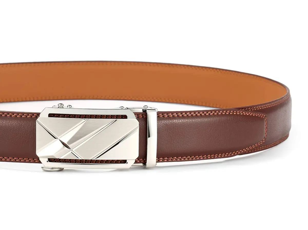 Lingli Men's Ratchet Dress Belt 35mm | Adjustable, Genuine Leather, Automatic Buckle - view 4