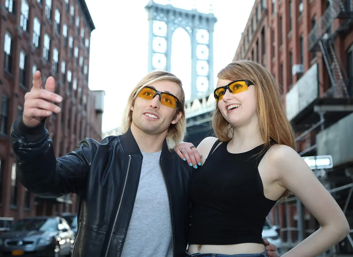 NOVATICA Night Driving Glasses For Men & Women - Anti Glare - Night Vision - Semi Polarized Yellow TAC Lens - UV Protection - view 9