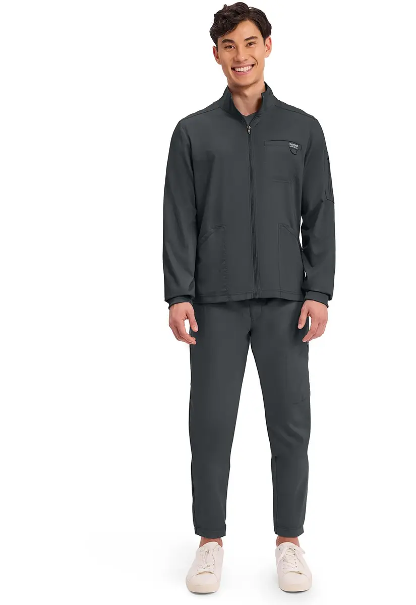 Cherokee WW Revolution Scrub Jacket Men Zip Front Nurse Jacket 5 Pockets | Breathable, Durable, Professional Fit - view 5