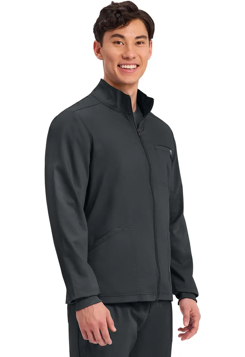 Cherokee WW Revolution Scrub Jacket Men Zip Front Nurse Jacket 5 Pockets | Breathable, Durable, Professional Fit - view 4