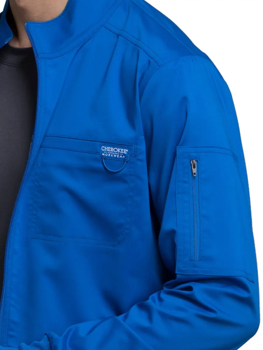Cherokee WW Revolution Scrub Jacket Men Zip Front Nurse Jacket 5 Pockets | Breathable, Durable & Easy Care (70-120 chars) - view 3