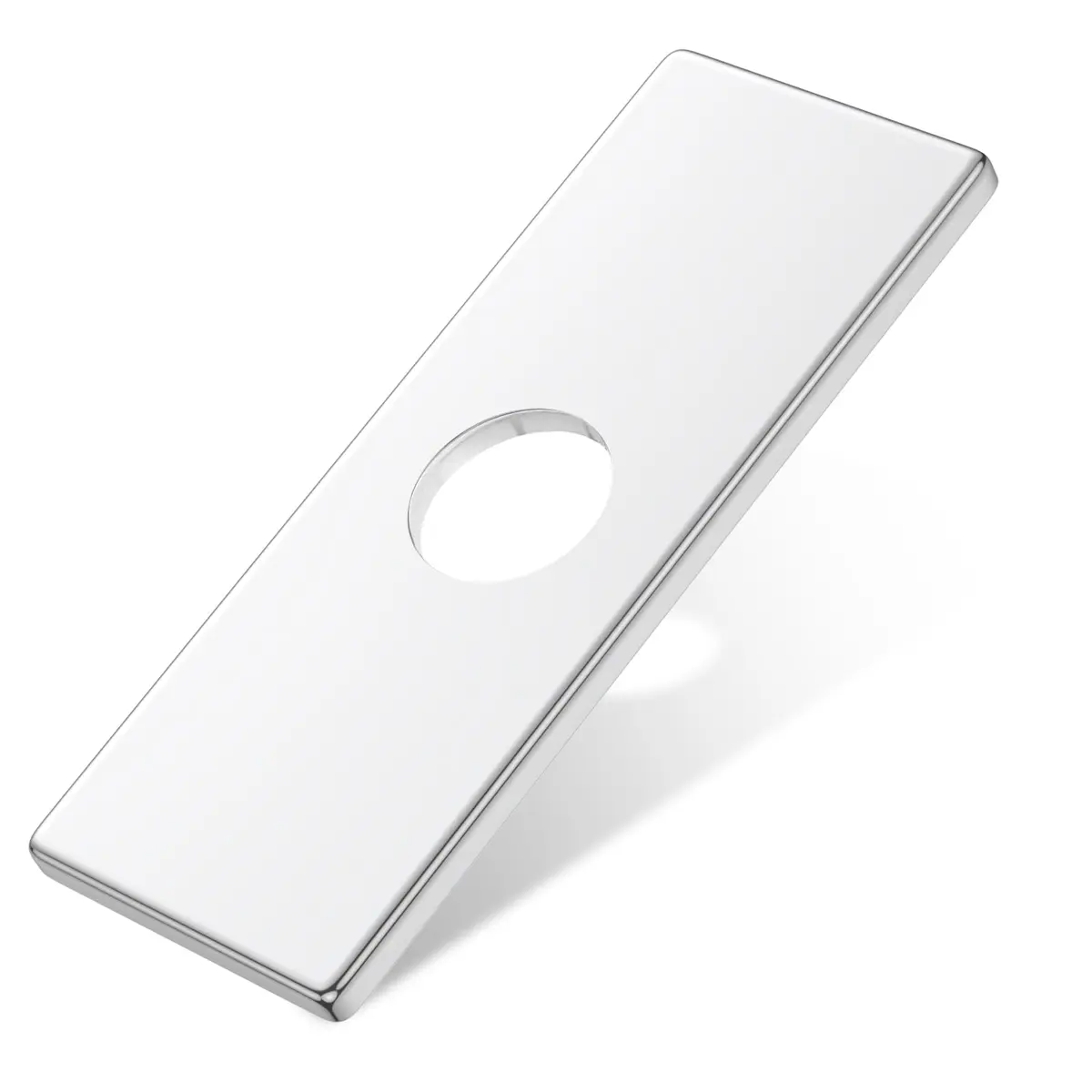 Greenspring 6 Inch Faucet Deck Plate, Sink Hole Cover, 1 or 3 Hole | Chrome Stainless Steel - main product image