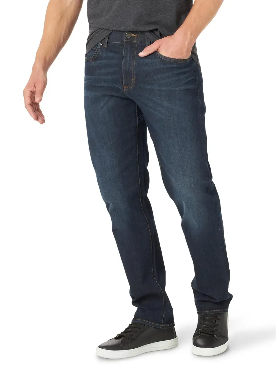 Lee Men's Extreme Motion Athletic Taper Jean Blue Strike 36W x 30L | Flexible Athletic Fit for Active Men - main product image