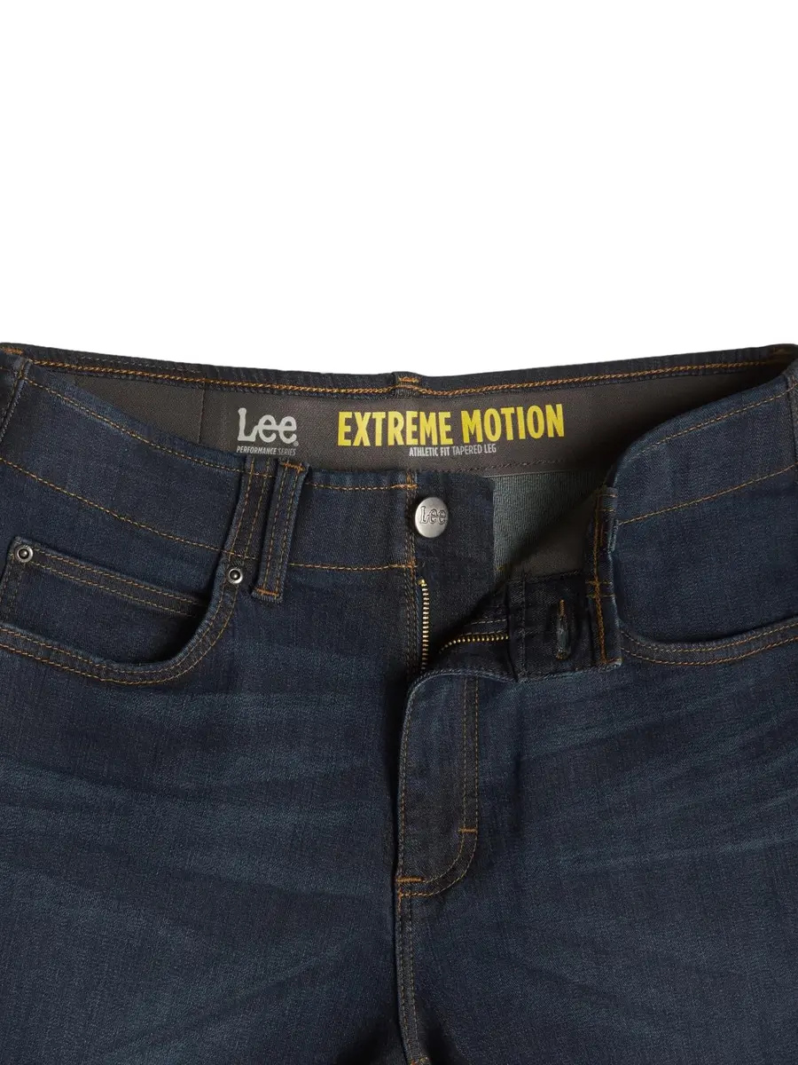 Lee Men's Extreme Motion Athletic Taper Jean Blue Strike 36W x 30L | Flexible Athletic Fit for Active Men - view 6
