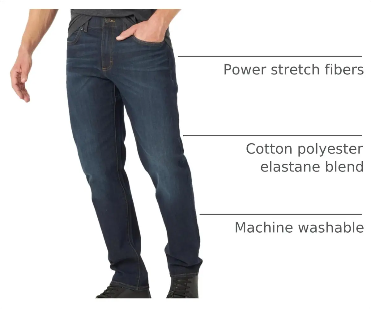 Lee Men's Extreme Motion Athletic Taper Jean Blue Strike 36W x 30L | Flexible Athletic Fit for Active Men - view 4