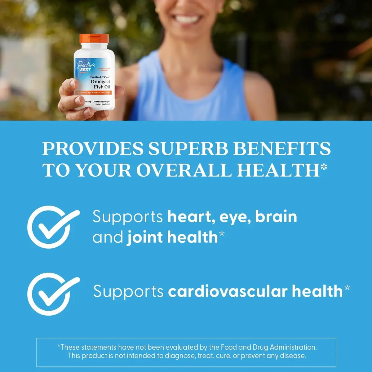 Doctor's Best Omega 3 Fish Oil Supplement 2000 mg | EPA 800mg, DHA 400mg, Heart Health Support - view 5