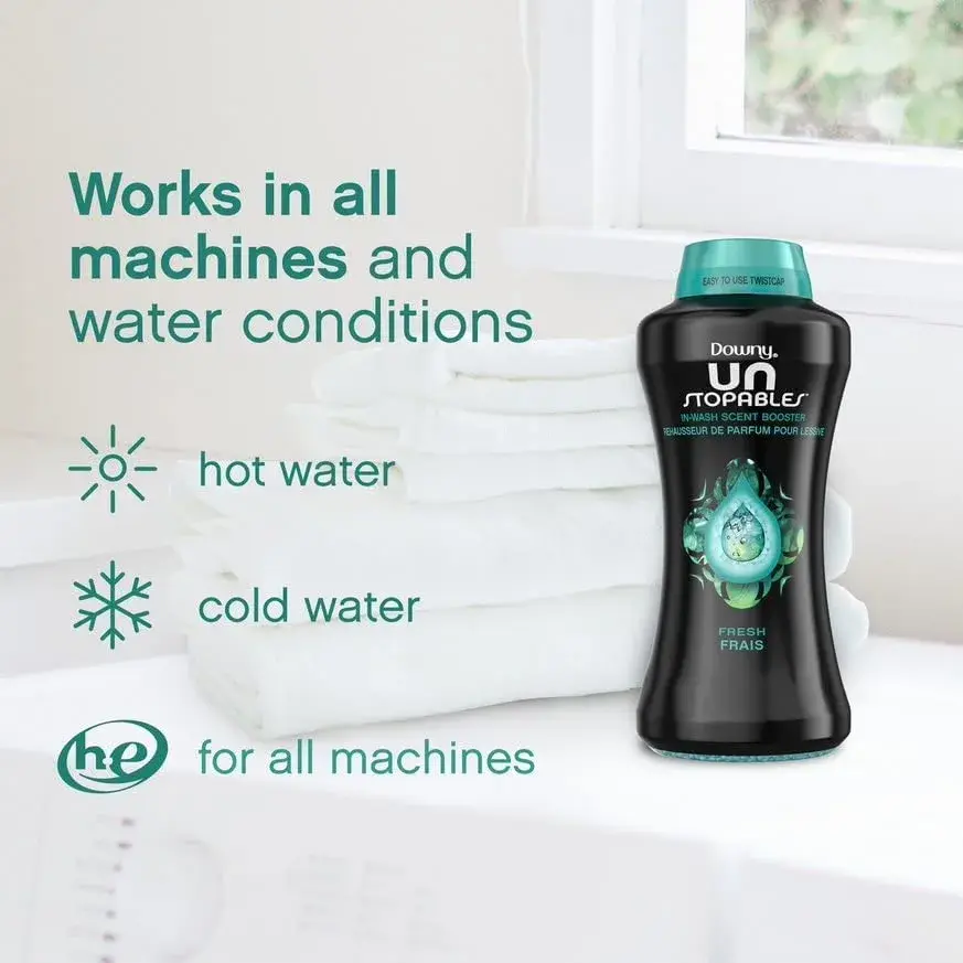 Downy Unstopables Laundry Scent Booster Beads Fresh Scent 570g (20.1 Oz) | Long-lasting Freshness for Indian Households - view 2
