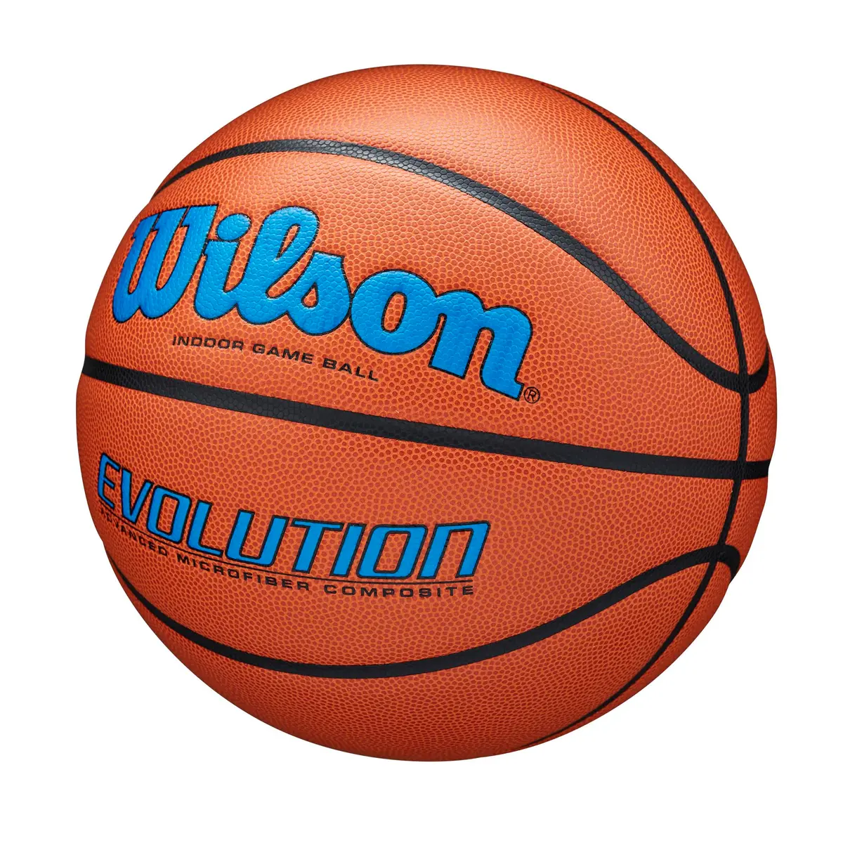 WILSON Evolution Indoor Game Basketball, Royal/Brown, Size 6 (28.5") | NFHS Approved for Elite Indoor Play - view 2