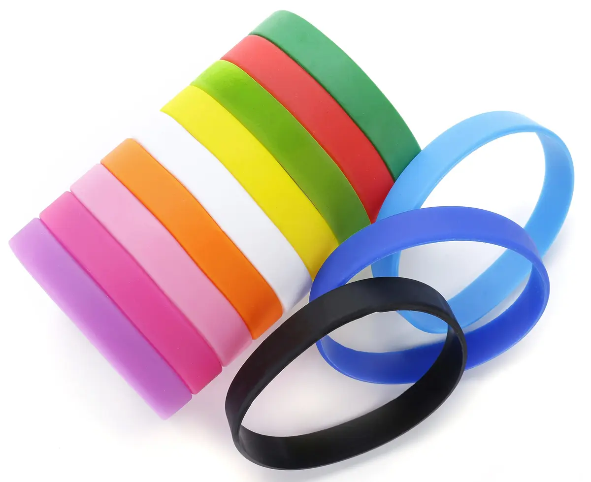 MoMolly Silicone Wristbands Rubber Bracelets 12Pcs Mixed Colors 25.4cm (10 inch) | Customizable Sports Bands for Women Men - view 5
