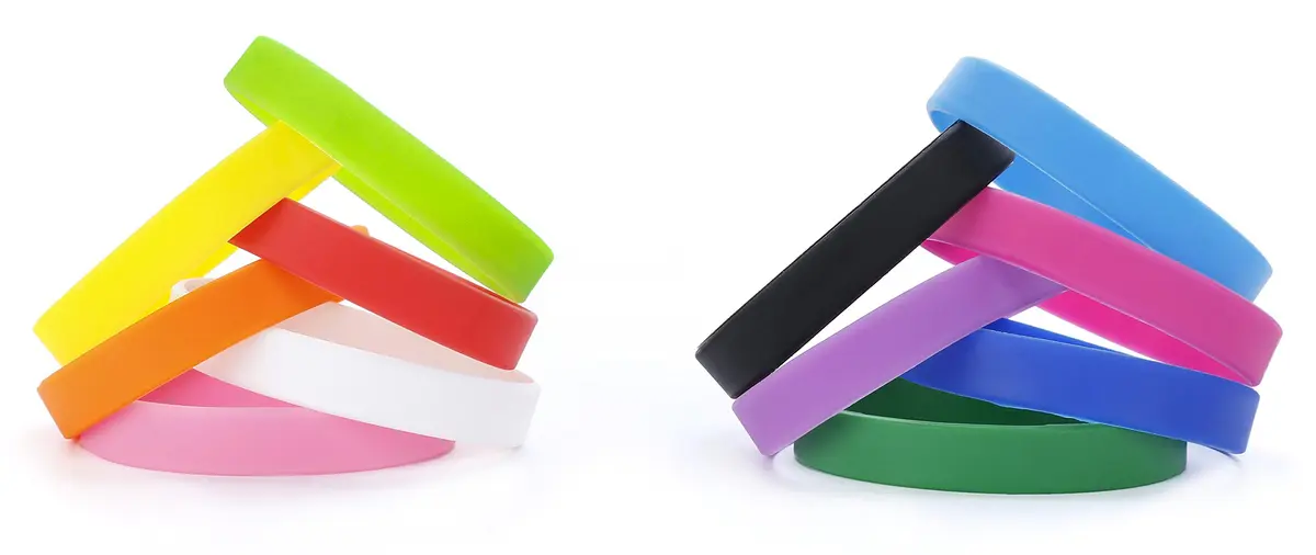 MoMolly Silicone Wristbands Rubber Bracelets 12Pcs Mixed Colors 25.4cm (10 inch) | Customizable Sports Bands for Women Men - view 3