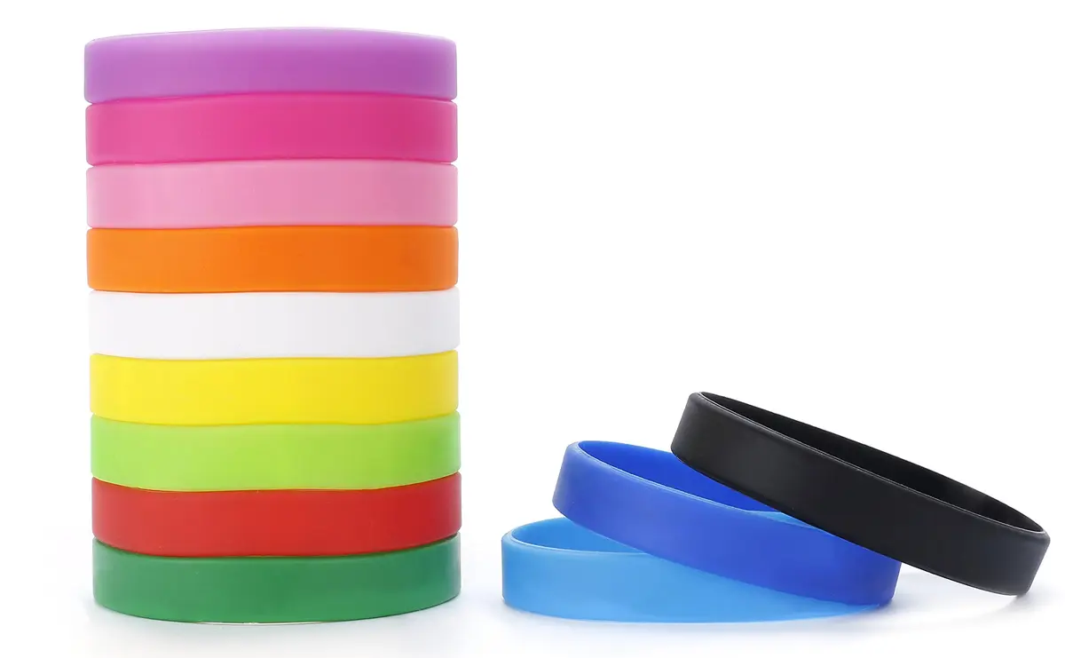 MoMolly Silicone Wristbands Rubber Bracelets 12Pcs Mixed Colors 25.4cm (10 inch) | Customizable Sports Bands for Women Men - view 4