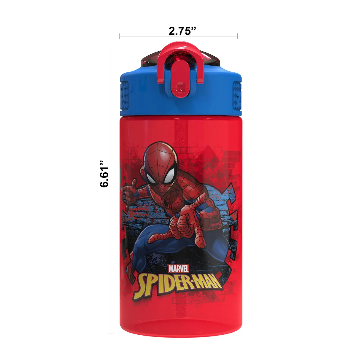 Zak Designs Marvel Spider-Man Kids Water Bottle 492ml (16 oz) | Leak-Proof & BPA-Free for Daily Hydration - view 3