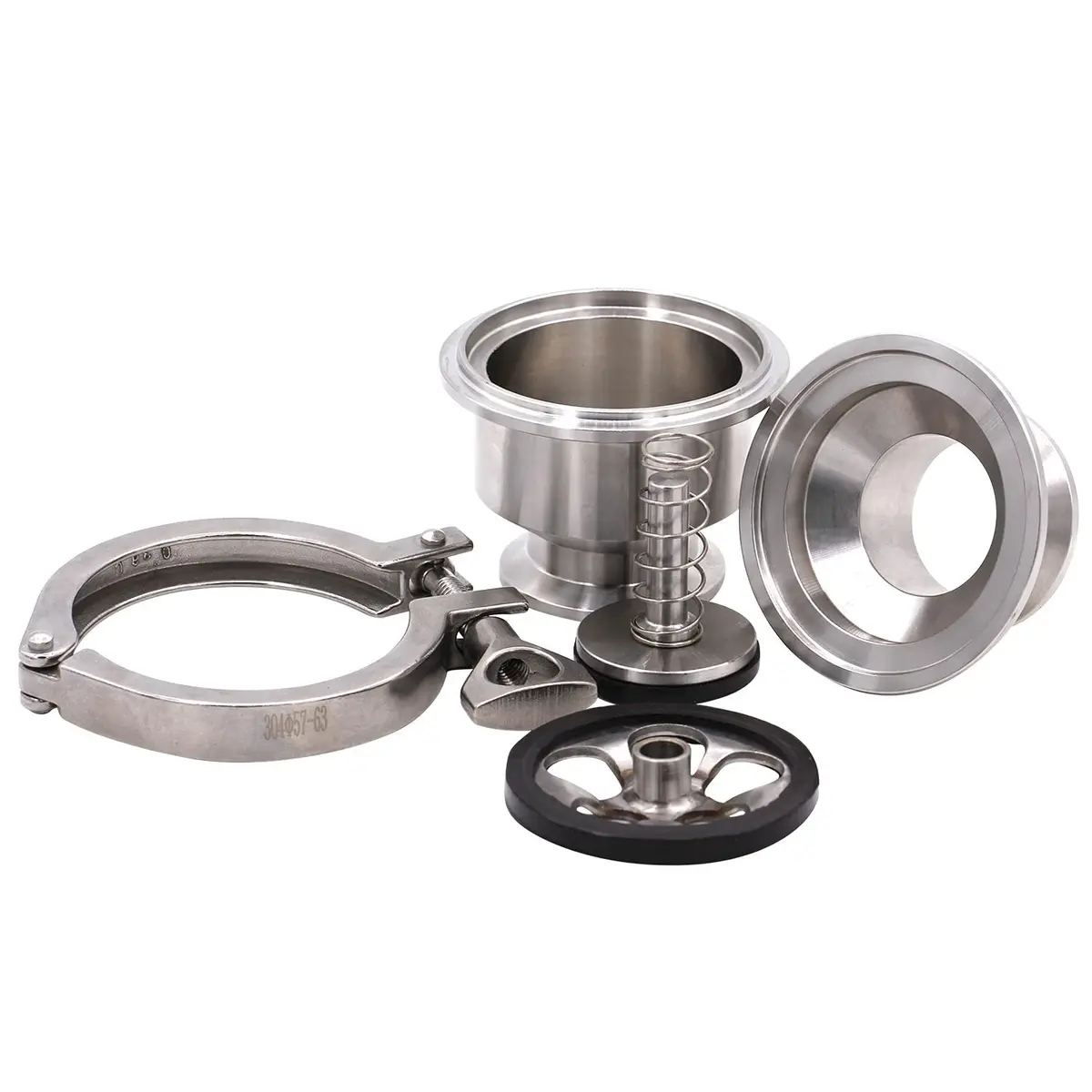 DERNORD 1.5" Tri Clamp Sanitary Check Valve | Stainless Steel 304, FKM Gasket, 10 Bar Pressure - view 4