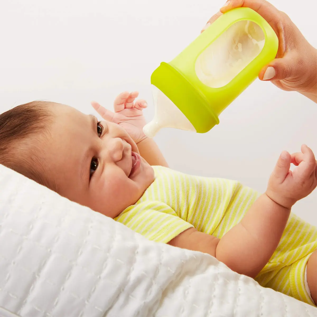 Boon Nursh Newborn Silicone Baby Bottle Nipples - Slow Flow, 3 Count | Mimics Natural Feeding - view 6
