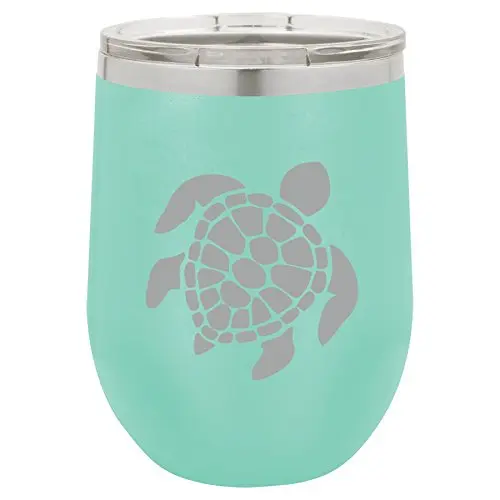 MIP 12 oz Double Wall Vacuum Insulated Stainless Steel Stemless Wine Tumbler Teal | Travel Coffee Mug - view 2