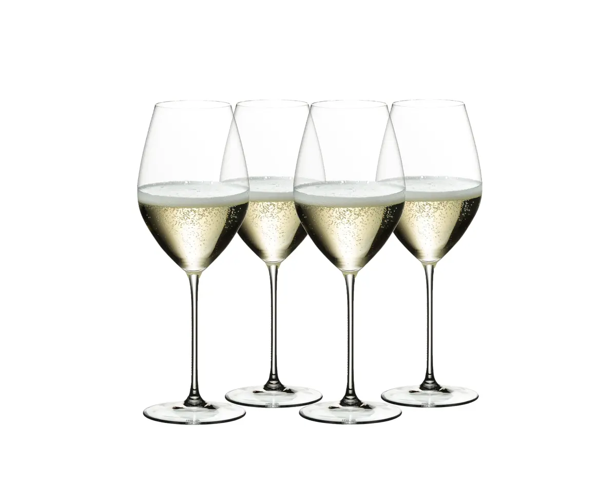 Riedel Veritas Champagne Wine Glasses Set of 4 | Premium Crystal, 16 oz, Dishwasher Safe - main product image