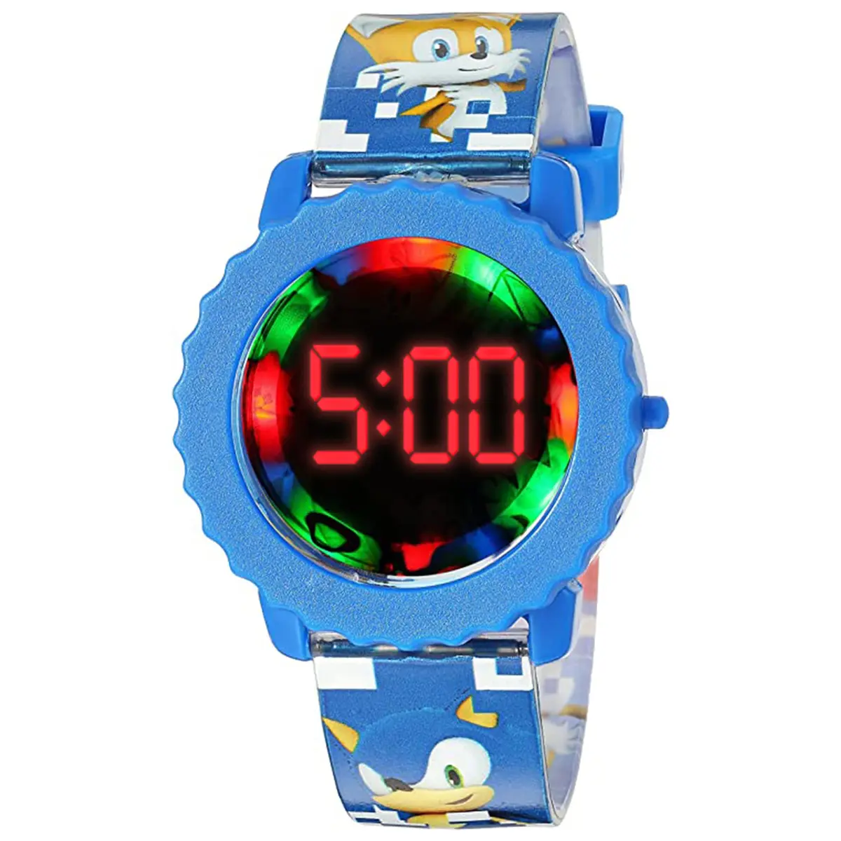 Accutime Sonic The Hedgehog Kids Digital Watch – Flashing LED Display, Adjustable Strap, for Ages 4+ - view 2
