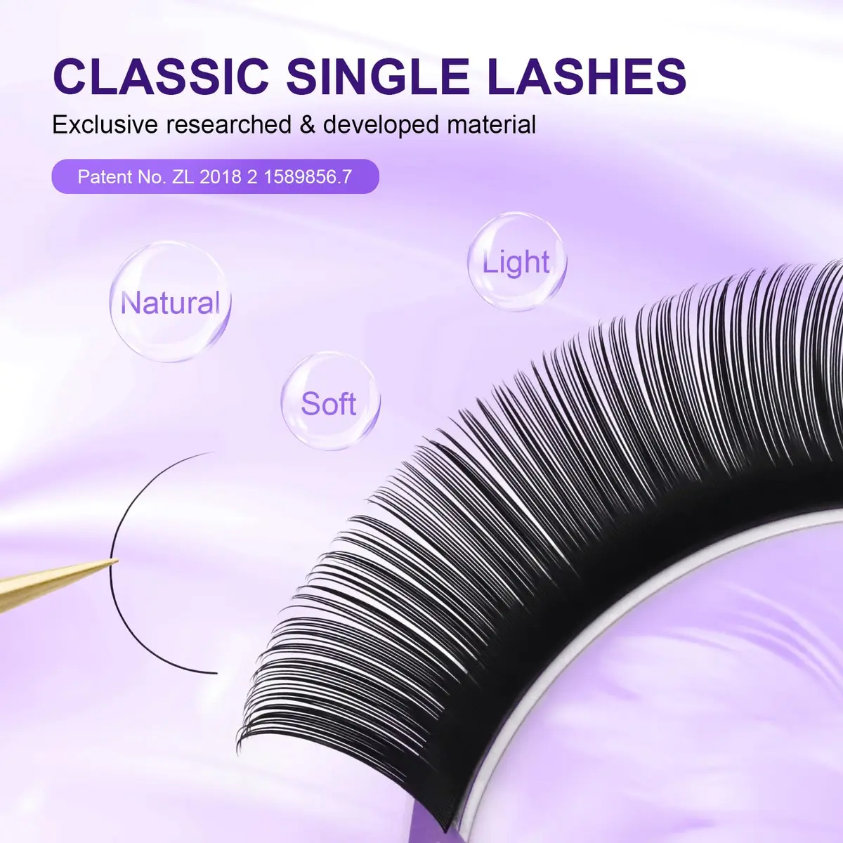 NAGARAKU Individual Eyelash Extensions 0.15 D Curl 8mm | Handmade Faux Mink for Classic Grafting - view 2