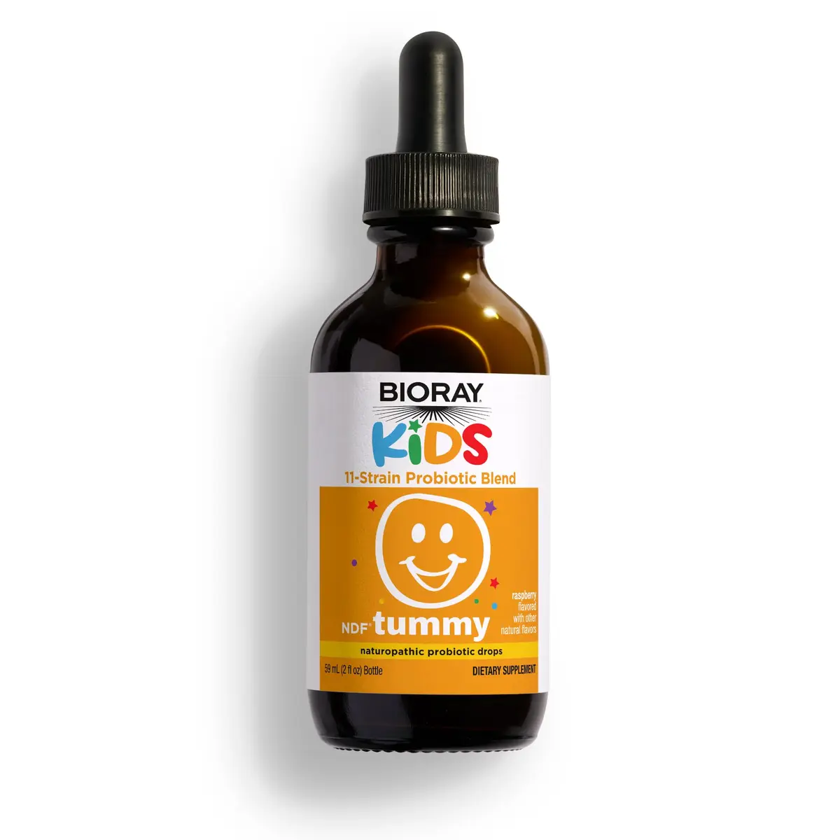 BIORAY Kids NDF Tummy Raspberry 2 Fl Oz | Supports Gut & Immune Health - main product image