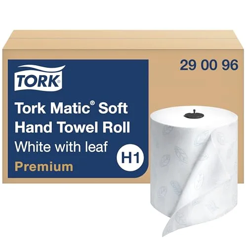 Tork Matic Soft Hand Towel Roll, White, 6 Rolls x 575 ft | Eco-Friendly & Absorbent - main product image