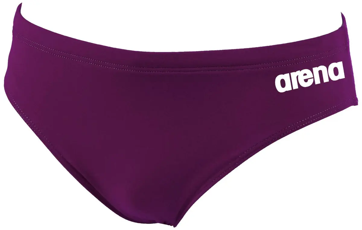 ARENA Boy's Skys Brief Athletic Training Swimsuit | MaxLife Chlorine Resistant Fabric, Plum, 22 - main product image