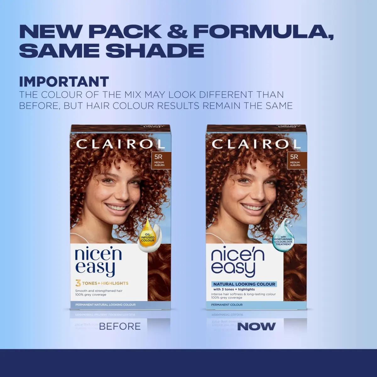Clairol Nice'n Easy Permanent Hair Dye 5R Medium Auburn - Single Pack - view 2