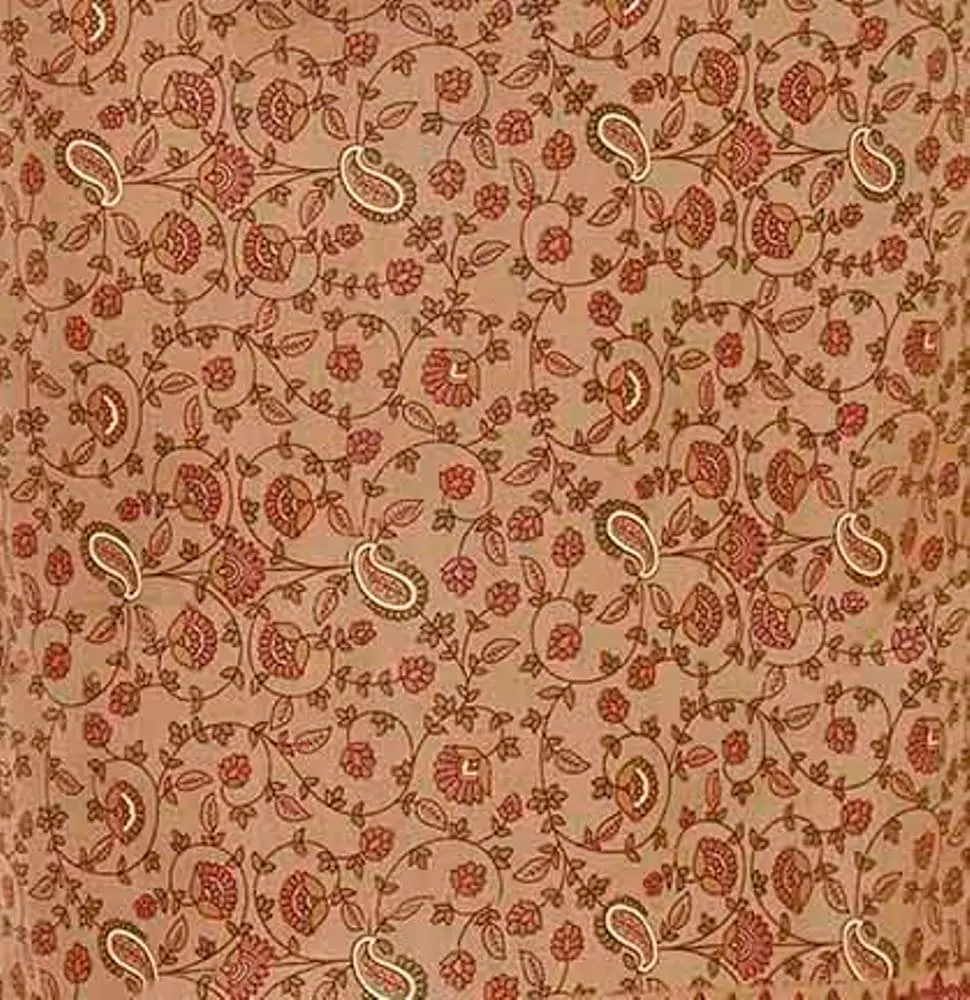 Miraan Women's Printed Cotton Dress Material Free Size Brown | Unstitched Casual Wear - view 4