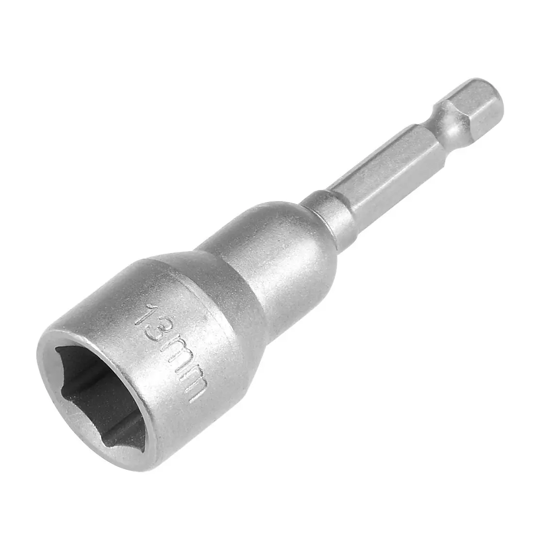 uxcell 1/4" Hex Nut Driver 13mm | Magnetic Impact Socket for DIY & Professional Use - main product image
