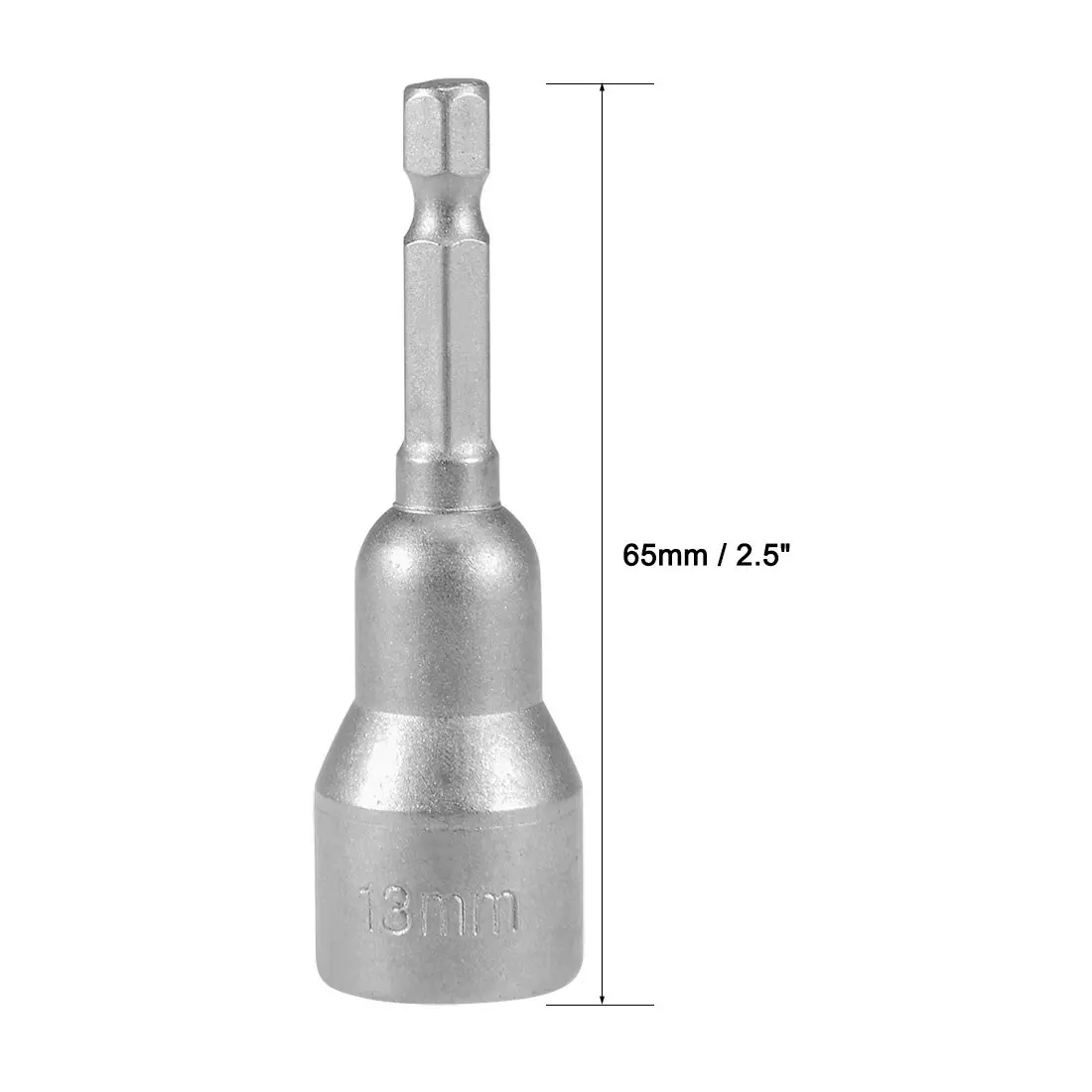uxcell 1/4" Hex Nut Driver 13mm | Magnetic Impact Socket for DIY & Professional Use - view 3