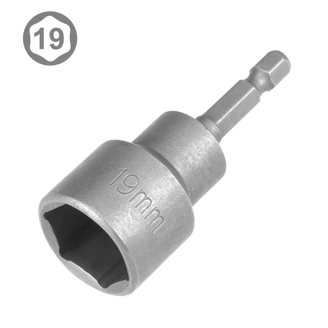uxcell 19mm Magnetic Nut Setter Driver Bit 65mm (2.5 inch) Length | 1/4" Hex Shank Quick-Change - view 2