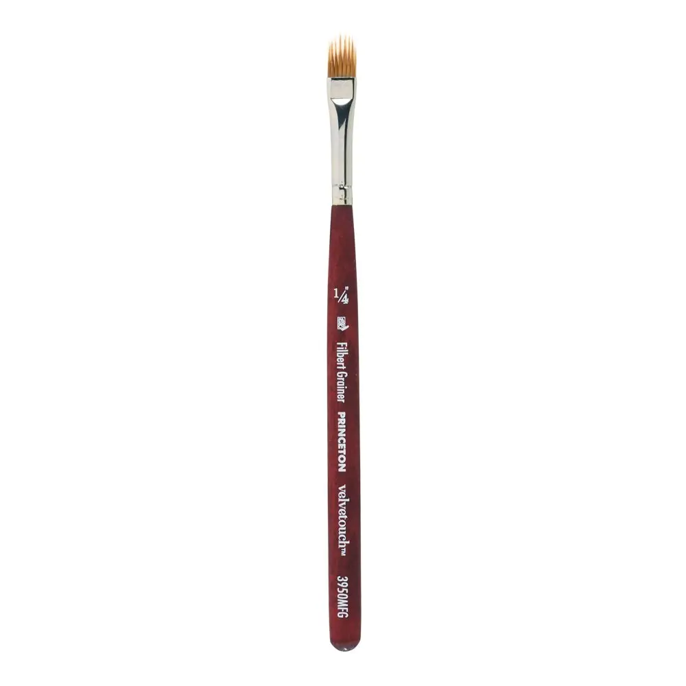 Princeton Velvetouch Artiste Mini Filbert Grainer 1/4 Inch | Luxury Synthetic for Acrylic Watercolor Oil - main product image