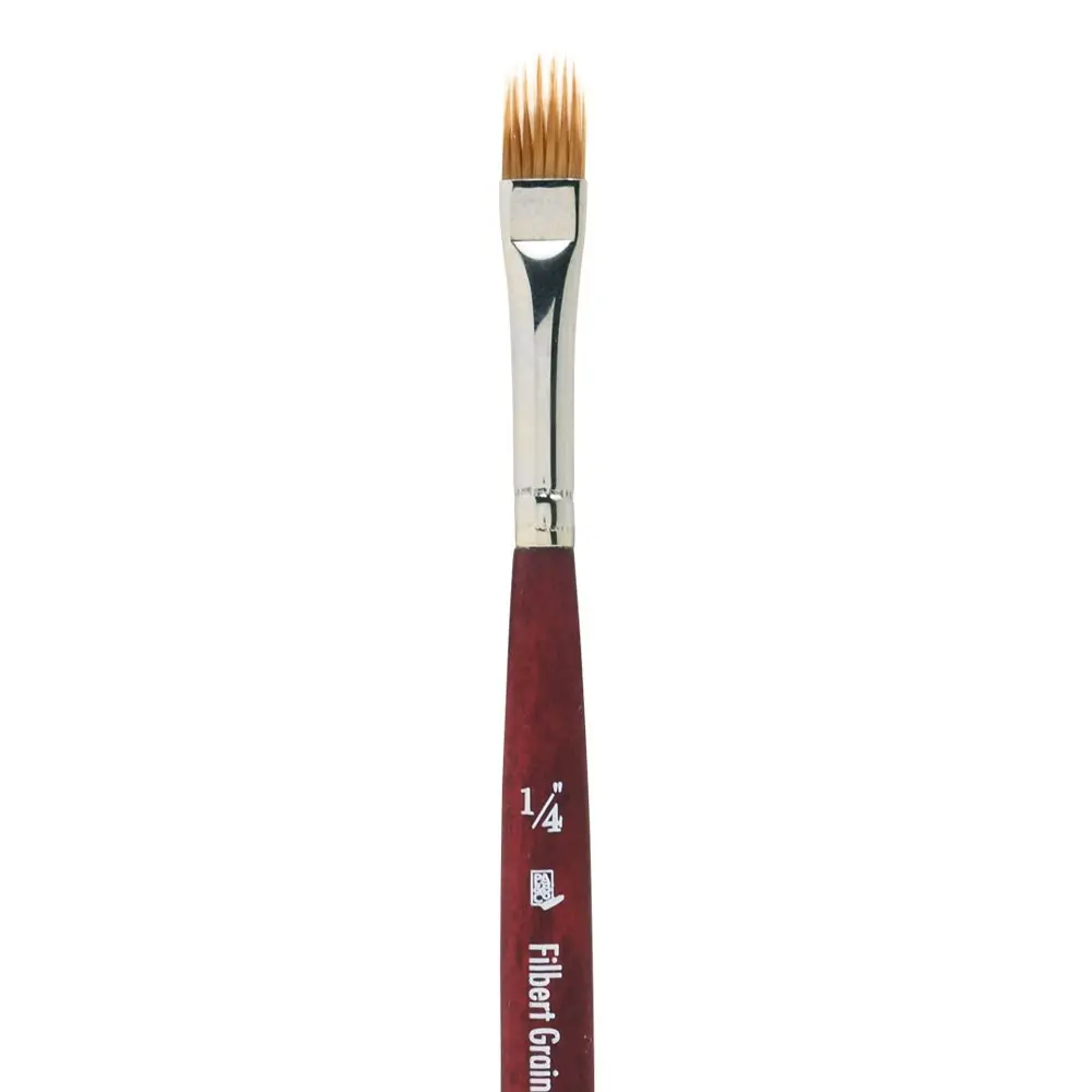 Princeton Velvetouch Artiste Mini Filbert Grainer 1/4 Inch | Luxury Synthetic for Acrylic Watercolor Oil - view 2