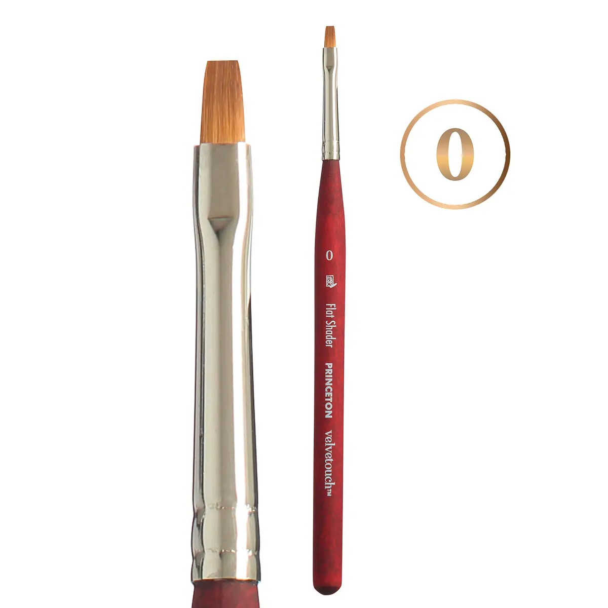 Princeton Velvetouch Artiste Series 3950 Mini Flat Shader Brush 0 | Luxury Synthetic Mixed-Media Artist Brush - main product image