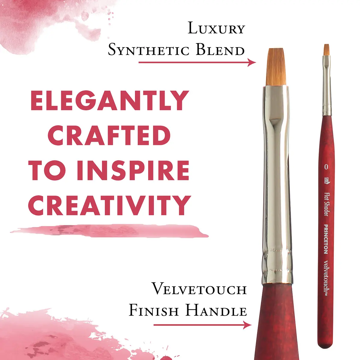 Princeton Velvetouch Artiste Series 3950 Mini Flat Shader Brush 0 | Luxury Synthetic Mixed-Media Artist Brush - view 4